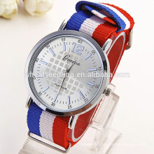 New fashion cute handcrafted Woven quartz watch, alibaba china fabric women geneva watches